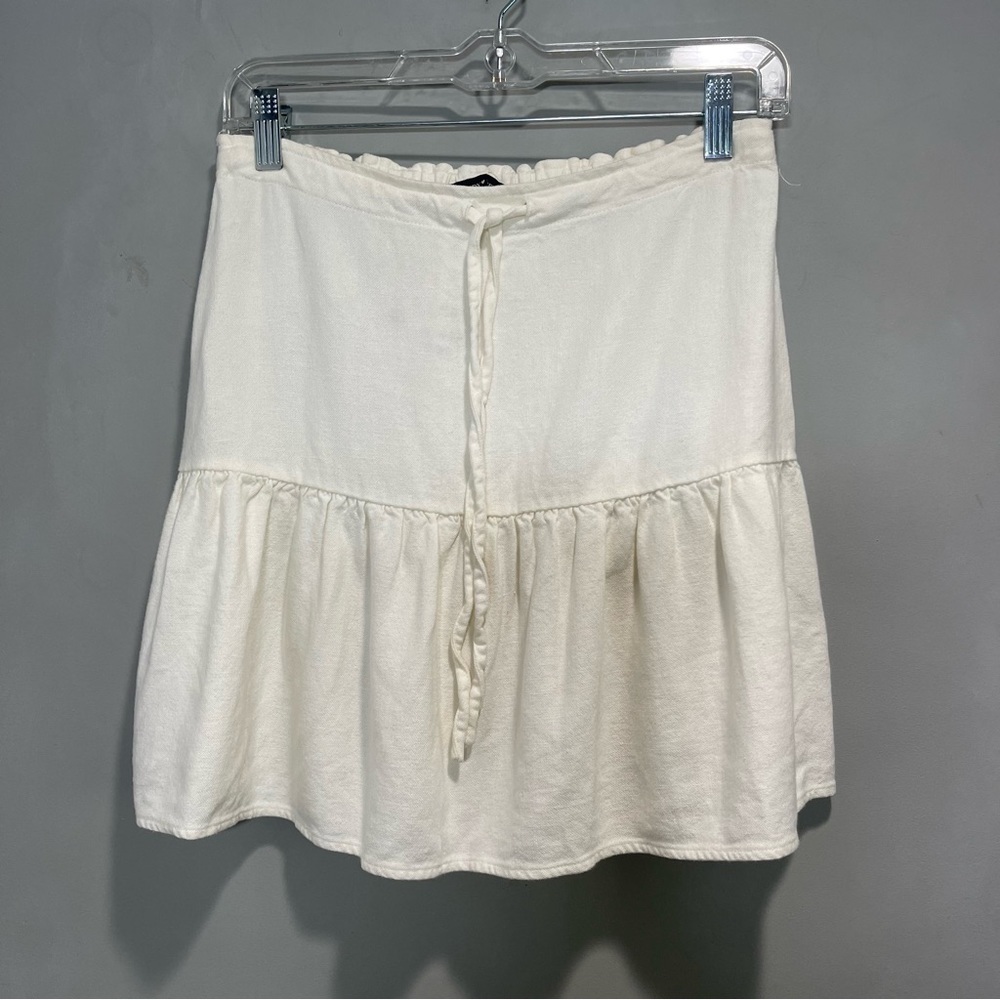 Brandy Melville linen blend white mini skirt.